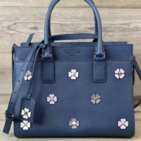 kate spade Handbags - Kate Spade Blue Floral Handbag